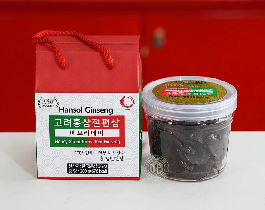 Sâm lát tẩm mật ong Hàn Quốc hộp 200g