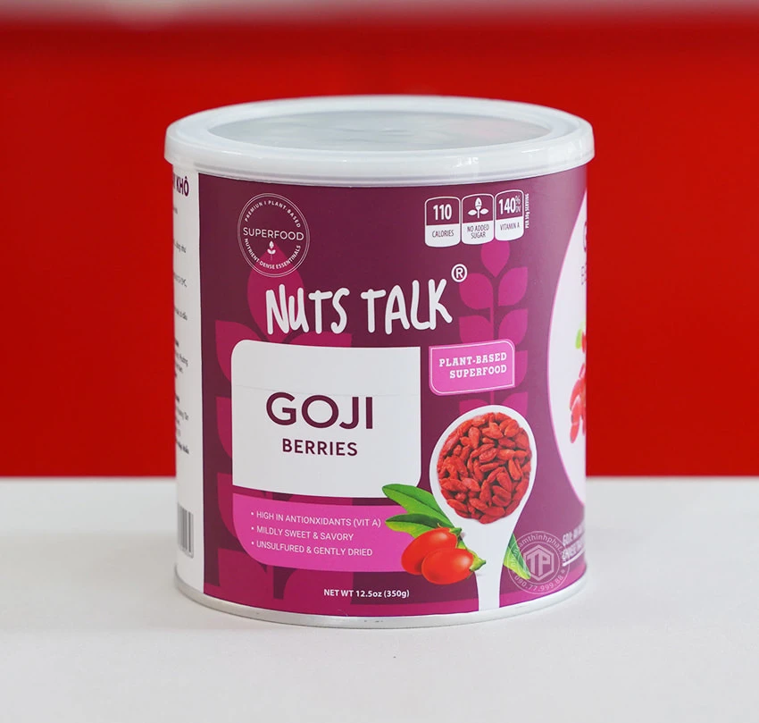 Kỷ tử sấy khô Goji Berries lon 350g Kỷ tử sấy khô Goji Berries lon 350g