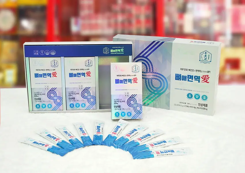 Tinh chất nhân sâm bổ xương khớp hộp 30 gói x 12g Tinh chất nhân sâm bổ xương khớp hộp 30 gói x 12g