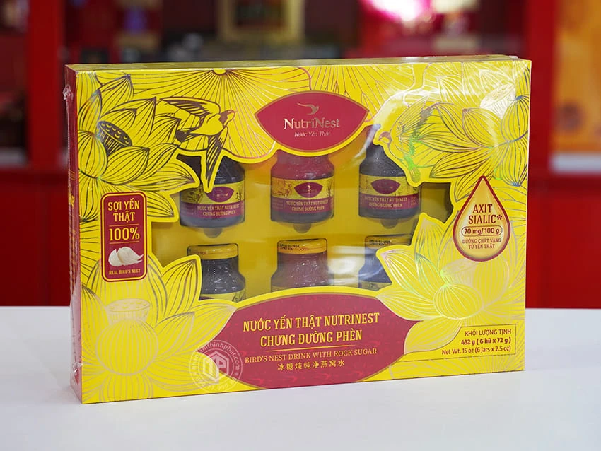 Yến chưng sẵn hộp 6 lọ Gold Bird Silver Yến chưng sẵn hộp 6 lọ Gold Bird Silver